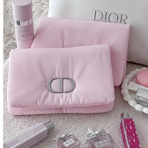 Dior Soft Pink Pouch with Silver Accent - Picture 1 of 4